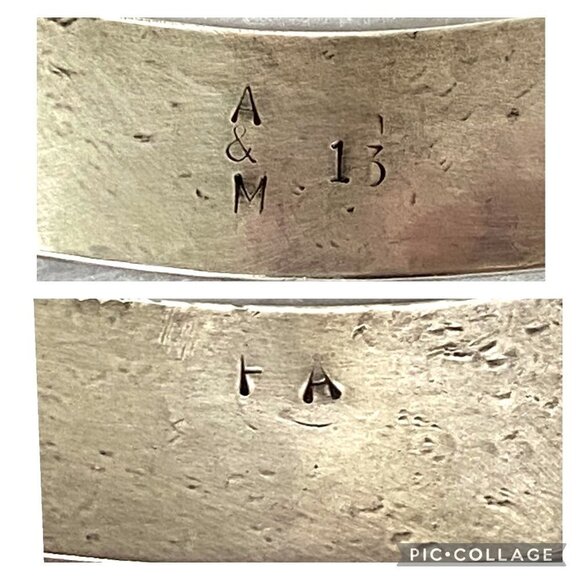 Oxidized Sterling Silver 925 Artisan A&M 10.5MM Textured Cuff Bracelet Sz 7.5" - Picture 8 of 16